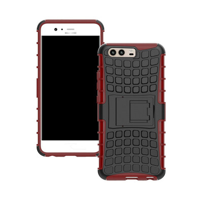 

Fivice Huawei P10 Case TPU anti-fall tire pattern back clip bracket phone case