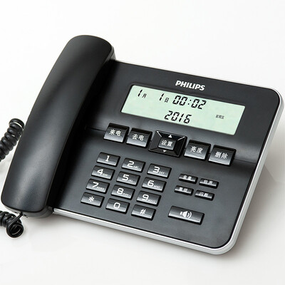 

Philips (PHILIPS) CORD218 проводной телефон Caller ID телефон / стационарный домашний / широкоформатные бизнес-офис стационарный / пожилой телефон (черный)