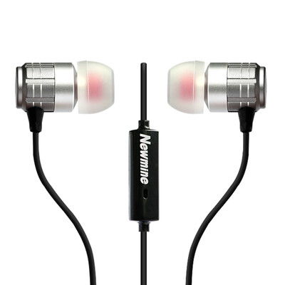 

Newmine NM-JK12 Metal Universal Earphone Music Game Talk Sports Running Headphone Compatible Cell Phone Tablet PC Gray