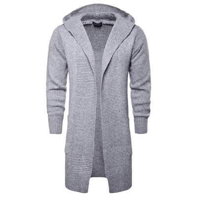 

AOWOF jacket mens European&American tide long sweater sweater YM016