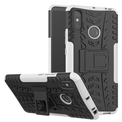 

Fivice Xiaomi MI Max3 Case TPU anti-fall tire pattern back clip bracket phone case