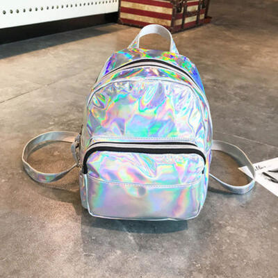 

UK Women Girls Holographic Gammaray Hologram Backpack Gym School Travel Rucksack