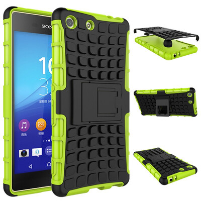 

Fivice Sony M5 Case TPU anti-fall tire pattern back clip bracket phone case