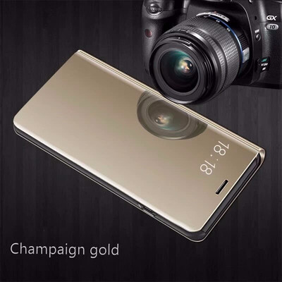 

Goowiiz Phone Case For Vivo NexX20 PlusV7V7 PlusY75Y79 Luxury Slim Mirror Flip Shell Stand Leather Smart Cover