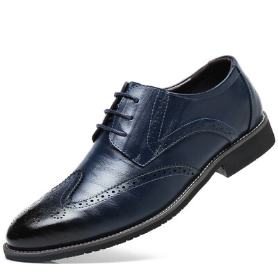 

JUQI Business Men Oxford Genuine Leather Shoes