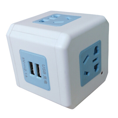 

Green Austrian LVAO GY-666 child protection door magic square hole 21A dual USB interface wireless power converter conversion plug socket plug