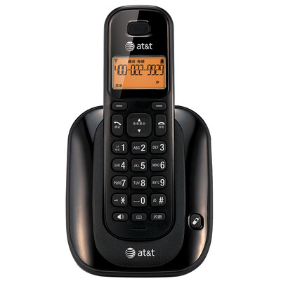 

AT & T EL31109B upgraded version of the number of cordless telephone base machine stand-alone hands-free call backlight Chinese standby display home office fixed wireless phone black