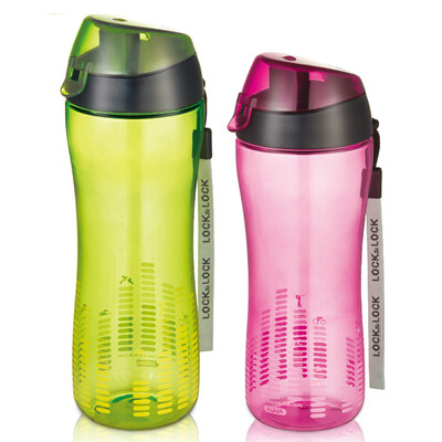 

[Jingdong supermarket] Lock button lock lock lock portable waterproof plastic cup two sets (650ml green plastic cup + 550ML pink plastic cup) HLC629S008