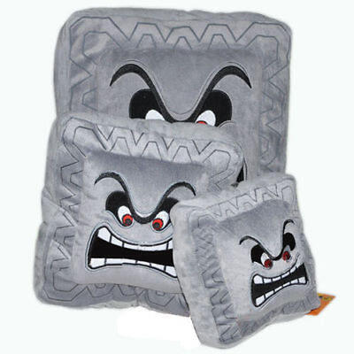 

Super Mario Bros Thwomp Dossun 6in Plush Doll Toy Game Cushion Pillow Size