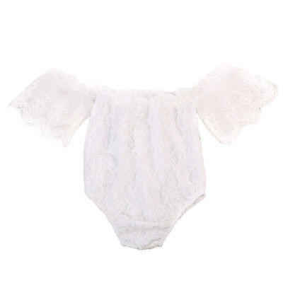 

Toddler Baby Girls Lace Off Shoulder Romper Bodysuit Jumpsuit Outfits Sunsuit UK