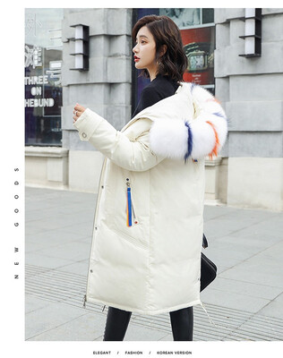 

The 2018 new thick fashion color fox big fur collar han edition looks thin in the long style jacket big size down jacket female
