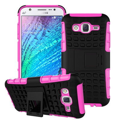 

Fivice Samsung J5 Case TPU anti-fall tire pattern back clip bracket phone case