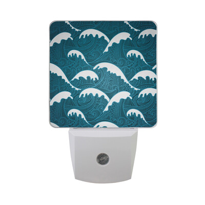 

ALAZA LED Night Light With Smart Dusk To Dawn SensorLeaves And Flowers Pattern Plug In Night Light