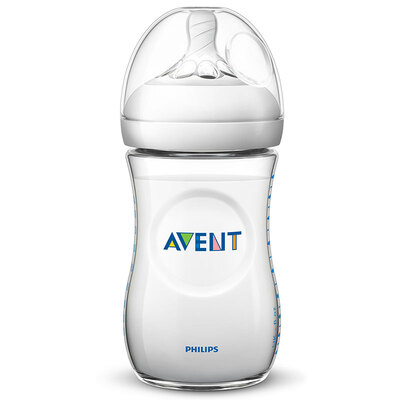 

Philips AVENT UK brand AVENT wide diameter natural newborn PP bottle 9oz260ml single pacifier January SCF69313