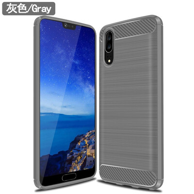 

Fivice HUAWEI P20 case Brushed carbon fiber silicone anti-fall soft shell phone case