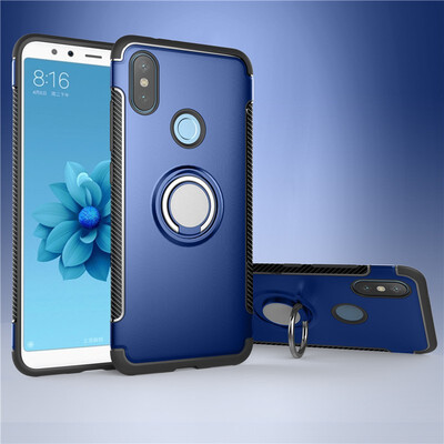 

Fivice Xiaomi MI 6X case PC metal ring shell magnetic car bracket TPU phone case