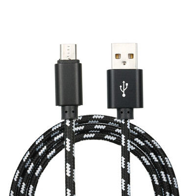 

Micro USB Charging Cable Charging Data Cable Micro USB Phone Cable Data Sync Nylon Braided for Samsung Huawei Xiaomi Black