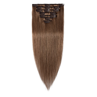 

7 PcsSet 100 Human Hair Clip In Hair Extensions Women Girls Long Straight Full Head Hair Extension