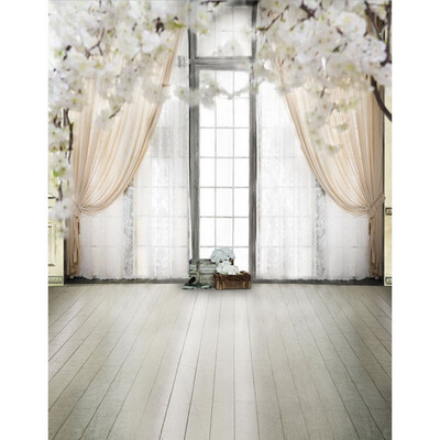 

White Window Photo Backdrop 57FT Vinyl Fabric Cloth Digital Printing Photo Background s-2345