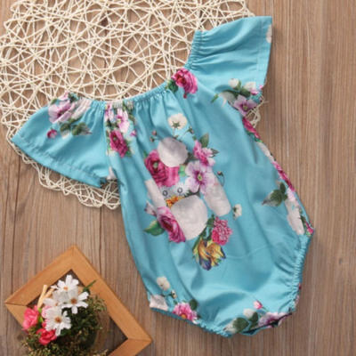 

AU Floral Cute Infant Baby Girl Bodysuit Romper Jumpsuit Outfits Sunsuit Clothes