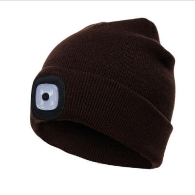 

2018 NEW Mens Women LED Beanie Knit Ski Cap Hip-Hop Blank Color Winter Warm