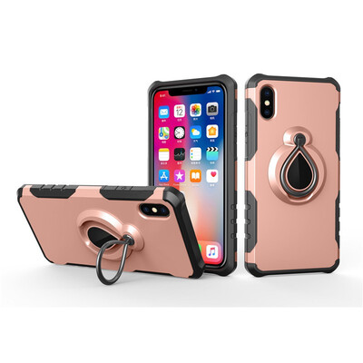 

Fivice iPhone X Case TPU Water Drop Ring Stand Car Power Magnetic Drop-proof Phone Case