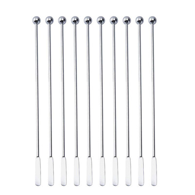 

UpperX 10pcs Swizzle Sticks Metal - Stainless Steel Mixing Cocktail Coffee Stirrers for Wine Juice 75 inch 10Pieces Pack