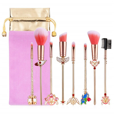 

8 pcs Sailor Moon Makeup Brushes Set Cute carton handle Foundation Blush Eyeshadow Concealer Brushes Makeup brush cosmetics tools