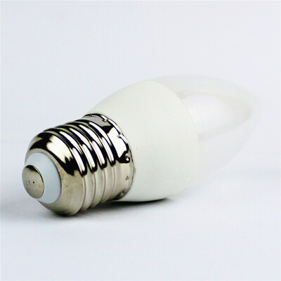 

4W E27 LED Candle Light Bulb C37 6 leds SMD 3528 Cold White 320lm 6400K AC 110-240V