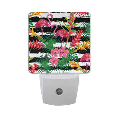 

ALAZA LED Night Light With Smart Dusk To Dawn SensorPeony Floral Pattern Watercolor Plug In Night Light