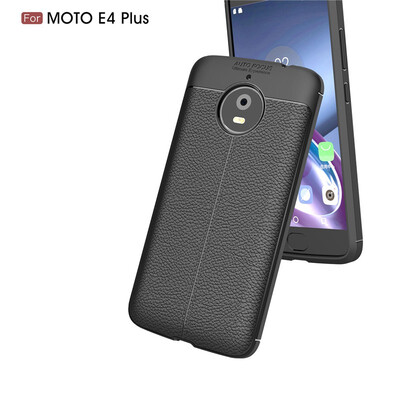 

Fivice Motorola Moto E4 PLUS case Luxury leather TPU silicone anti-fall soft shell phone case