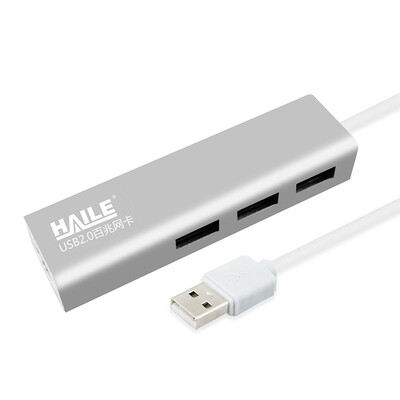 

Haile HU-301Y-3 USB2.0 кабель 100M сетевая карта USB для RJ45 сетевой кабель для ноутбука внешняя сетевая карта 3 USB HUB концентратор серебристый
