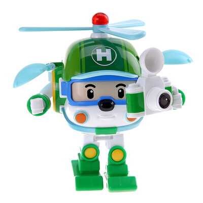 

Silverlit toy deformation police car Perry toys animation peripheral robot - Haley flashing deformation helicopter (deformable)