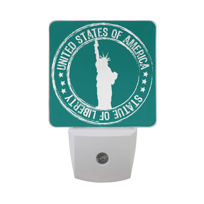 

ALAZA LED Night Light With Smart Dusk To Dawn SensorStatue Of Liberty With Fireworks Plug In Night Light