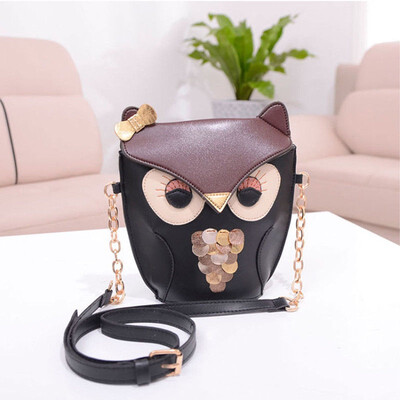 

Women PU Leather Owl Print Satchel Messenger Shoulder Bag Handbag Crossbody