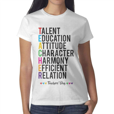 Melinda Teacher Appreciation Women White t-Shirt Cotton Fashion T-Shirts