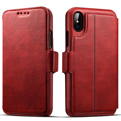 

New iPhoneX Mobile Phone Case Apple Flip Shell 2in1 Wallet Multi-function Card Holster