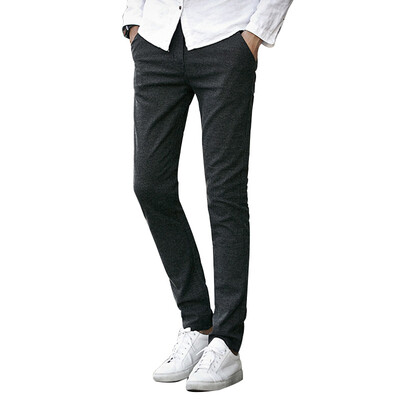 

(MSEK) XK3212 men Korean casual pants fashion Slim pants black 36