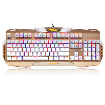 

Yibo (E-3LUE) K729 RGB mechanical keyboard gold black axis