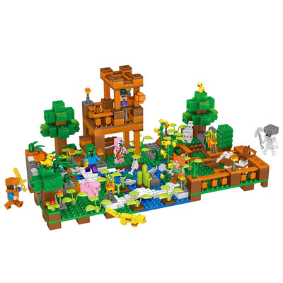 

HOT Minecrafted Steve Alex Zombie Enderman Reuben Skeleton Weapon Action Figures Toys Compatible With LegoINGlys Blocks