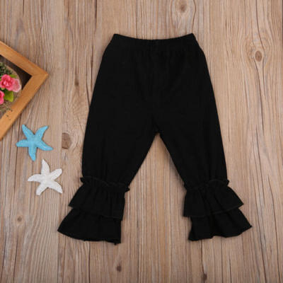 

Casual Baby Girls Kids Short Sleeve T-shirtCropped Pants 2pcs Outfits Set 2-7Y