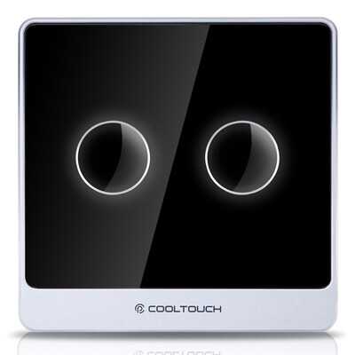 

COOLTOUCH intelligent switch human body sensor remote control Jingdong micro-couple intelligent APP control ding bucket speaker linkage CTSS-WMJ-2 high-end black two open intelligent switch