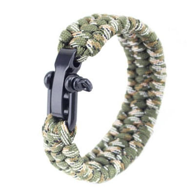 

Men Outdoor Multi Tool Survival Buckle Rope Paracord Hiking Camping Bracelets