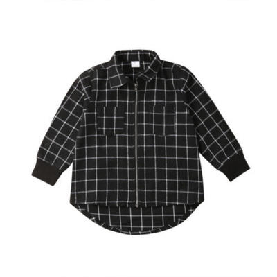 

Fashion Toddler Baby Boys Girls Cotton Shirt Long Sleeve Tops Plaid Coat Clothes