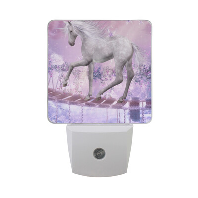 

ALAZA LED Night Light With Smart Dusk To Dawn SensorUnicorn With A Rainbow Plug In Night Light