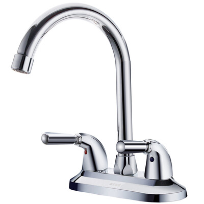 

Larsd LD96022 basin faucet double double hole copper wash basin faucet hot and cold basin bathroom wash basin basin faucet