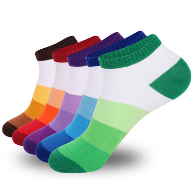 

Antarctic Nanjiren Casual Cotton Socks Combed Cotton Men Sports Leisure Boat Socks 5 Double Gift Box MC012 Mixed Color Squares