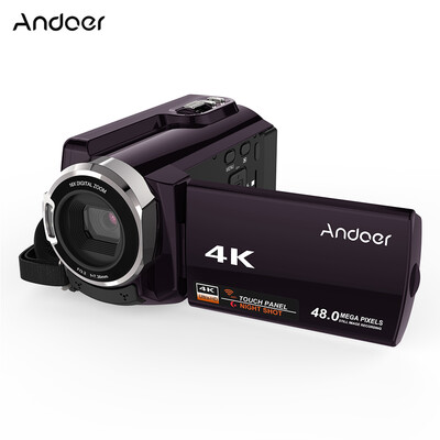 

Andoer HDV-534K 4K 48MP WiFi Digital Video Camera 1080P Full HD Novatek 96660 Chip 3inch Capacitive Touchscreen IR Infrared Night