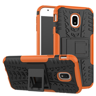 

Fivice Samsung J3 2017 Case TPU anti-fall tire pattern back clip bracket phone case