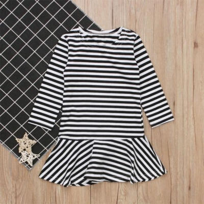 

Summer Cute Kids Toddler Baby Girl Clothes Stripe Tutu Dress Party Dress